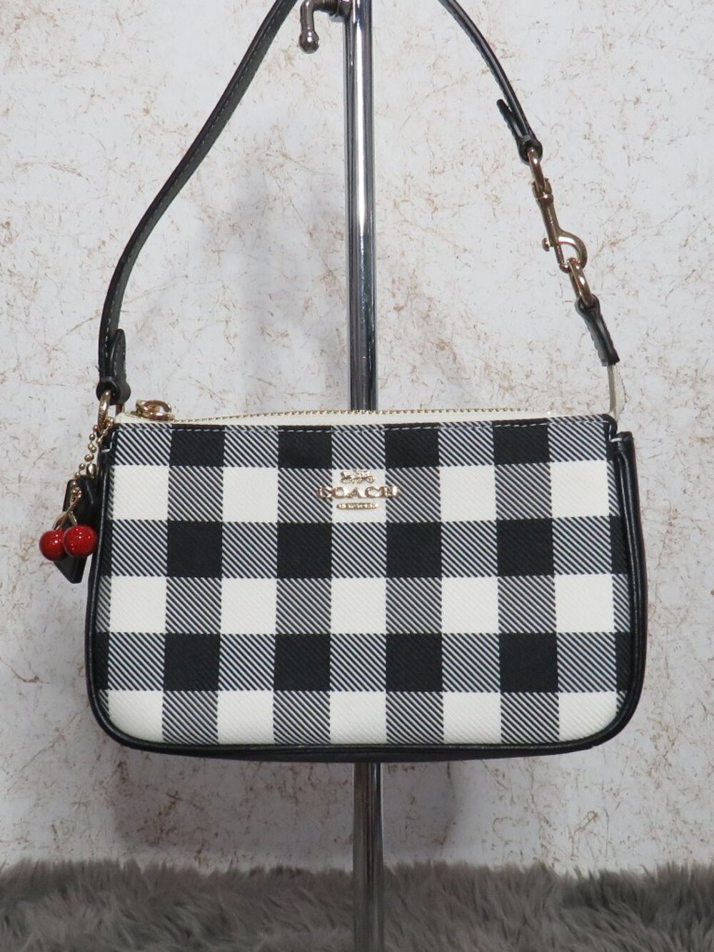 Coach Gingham Print Nolita 19 (Black/Multi) - NWT (CEN01)